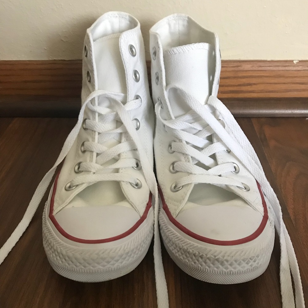 white high top converse size 7